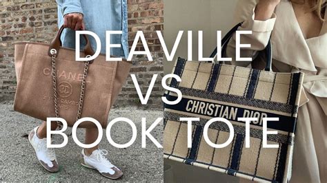 dior book tote vs chanel deauville